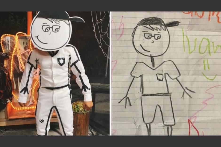 Un profesor de M&eacute;xico se disfrazo de un dibujo que le regal&oacute; una alumna que falleci&oacute;. (Foto: Facebook)