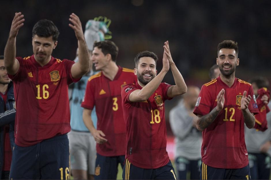 España no defraudó y logró su clasificación al Mundial de Catar 2022. (Foto: AFP)