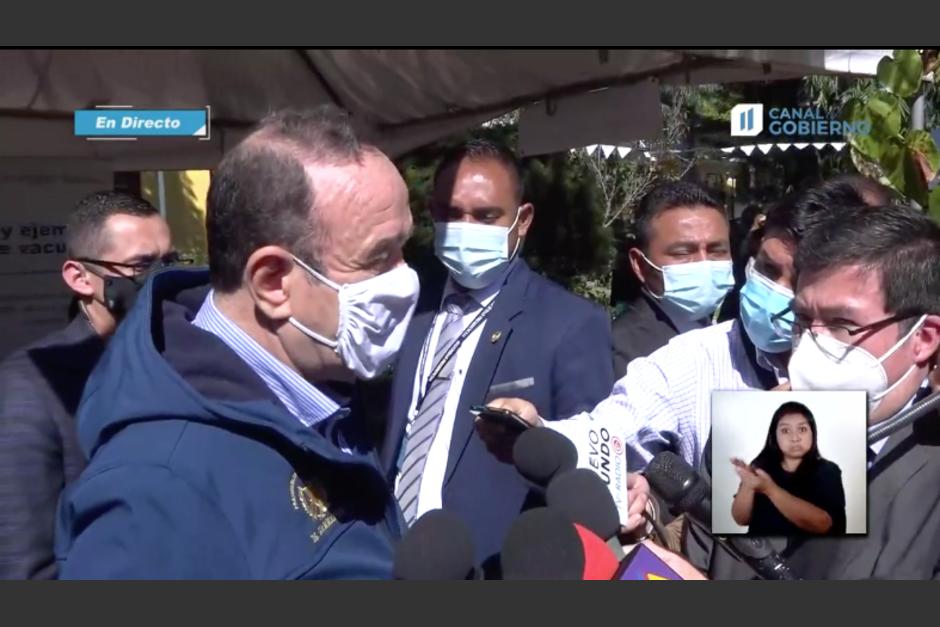 El presidente de Guatemala anunció medidas si los casos continúan a la baja. (Foto: captura video)&nbsp;