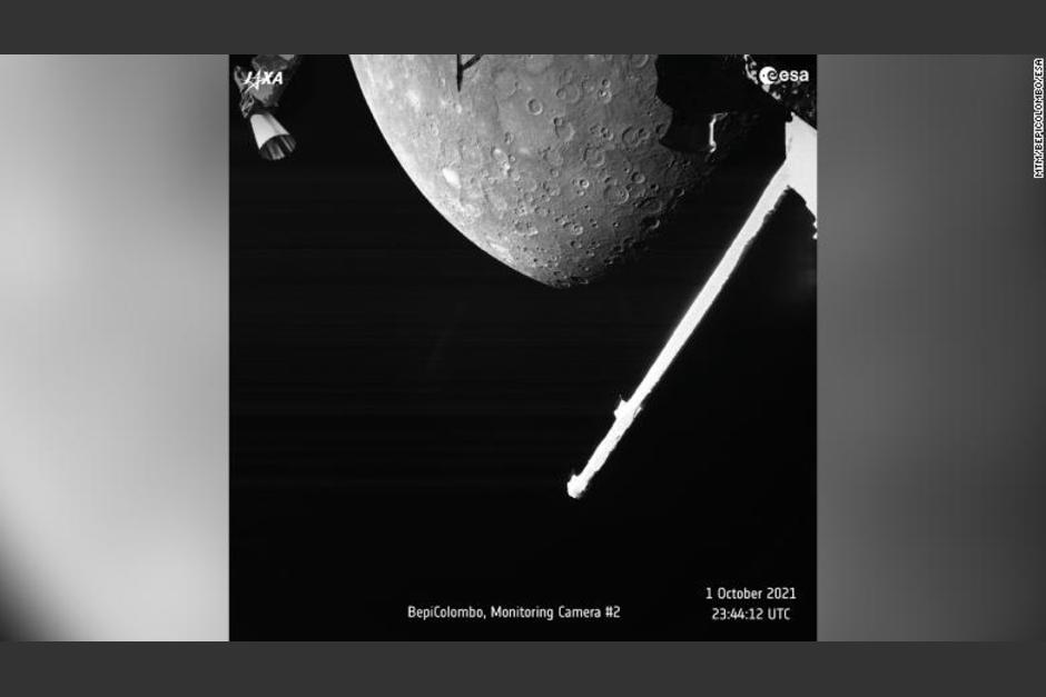 La imagen de Mercurio captada recientemente. (Foto: misión&nbsp;BepiColombo)