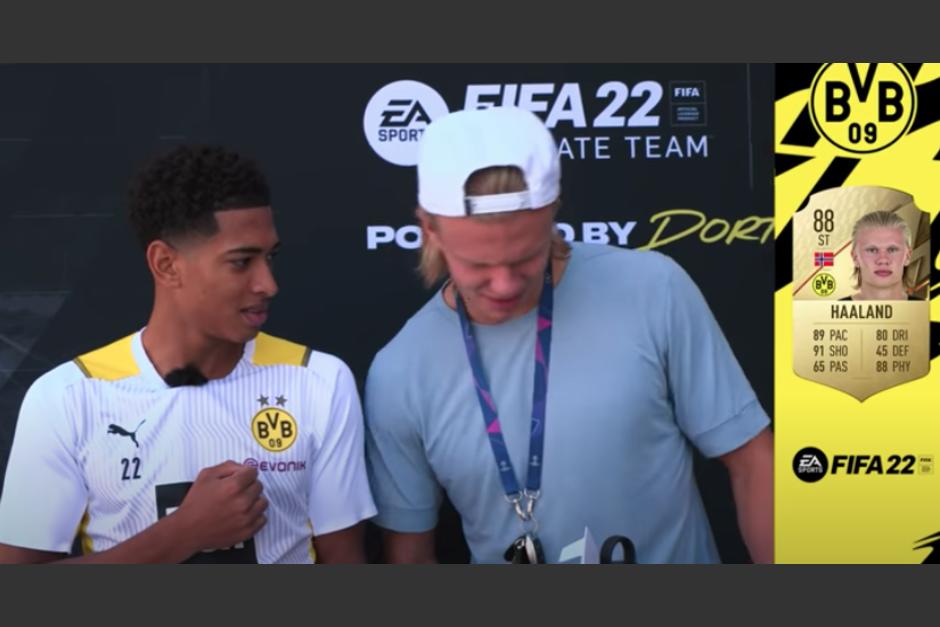 Erling Haaland reacciona a su puntaje en el FIFA 22. (Foto: Captura de pantalla)