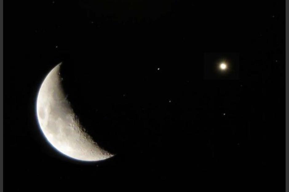El pasado 9 de octubre se logró apreciar la conjunción entre la luna creciente y el planeta venus. (Foto: La vanguardia)
