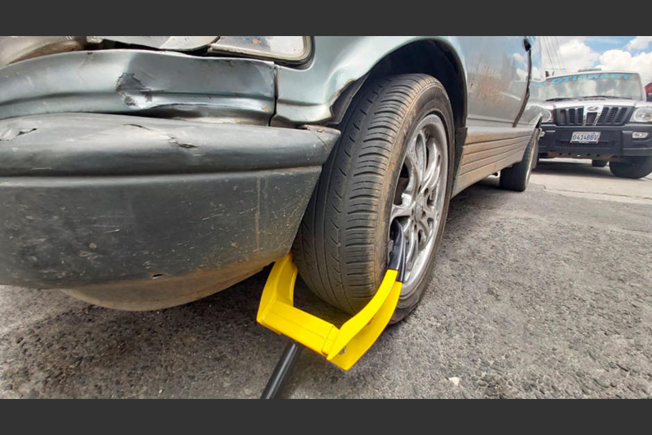 Los agentes de tr&aacute;nsito colocaron el inmovilizador por una infracci&oacute;n. (Foto: Ilustrativa/Soy502)&nbsp;