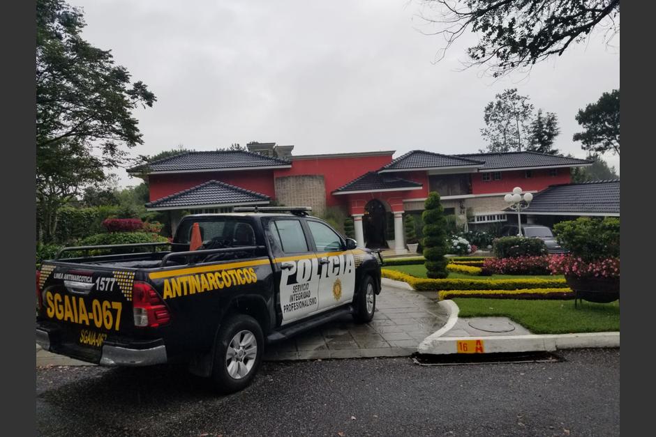 Vista frontal de la residencia donde se captur&oacute; a Carlos Amilcar Orellana Donis alias "Chejazo" en carretera a El Salvador. (Foto: PNC)&nbsp;