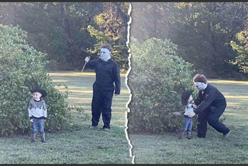 Hombre intenta asustar a un ni&ntilde;o y el responde con un abrazo. (Foto: Los40)