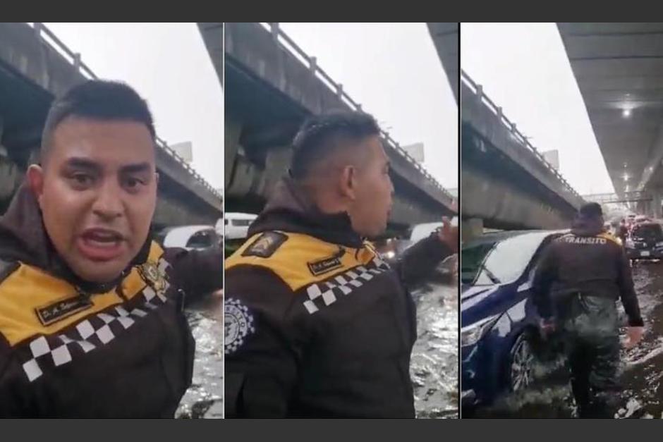 Usuarios en redes sociales celebraron la actitud del polic&iacute;a de tr&aacute;nsito de la Ciudad de M&eacute;xico. (Foto: Televisa News)