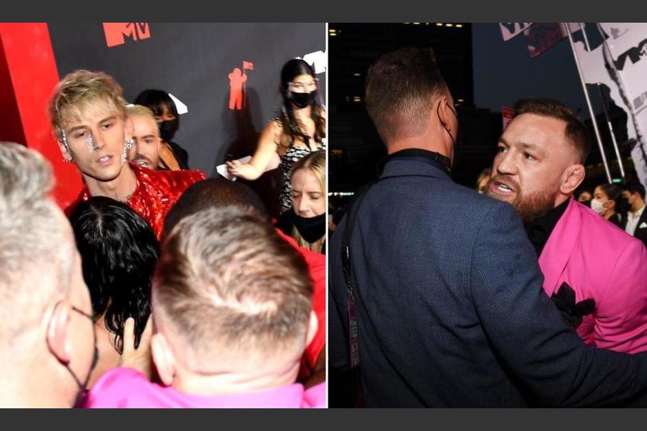 Conor McGregor y Machine Gun protagonizan un enfrentamiento en plena alfombra roja. (Foto: CBS)&nbsp;