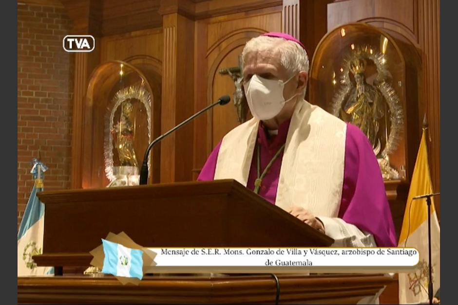 El Arzobispo Metropolitan, Gonzalo de Villa y V&aacute;squez, ofreci&oacute; el Te Deum en conmemoraci&oacute;n del Bicentenario de Independencia. (Foto: Captura de pantalla)