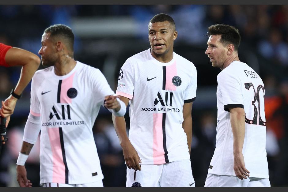 Ninguno de los tres delanteros del PSG encontr&oacute; el gol frente al Brujas. (Foto: AFP)