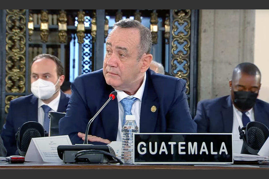 El presidente de Guatemala, Alejandro Giammattei, particip&oacute; en la cumbre de CELAC. (Foto: SCSPR)&nbsp;