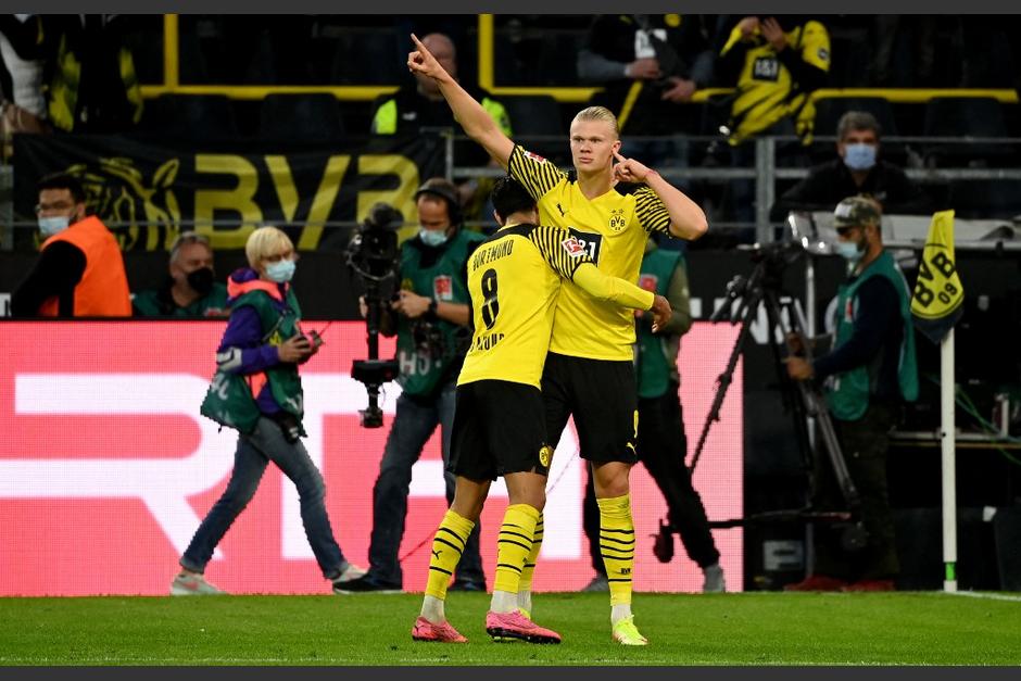 Erling Haaland anot&oacute; un doblete en la victoria de su equipo. (Foto: AFP)&nbsp;
