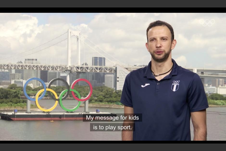 El badmintonista guatemalteco pele&oacute; por medallas en los Juegos Ol&iacute;mpicos de Tokio 2020. (Foto: captura video)&nbsp;