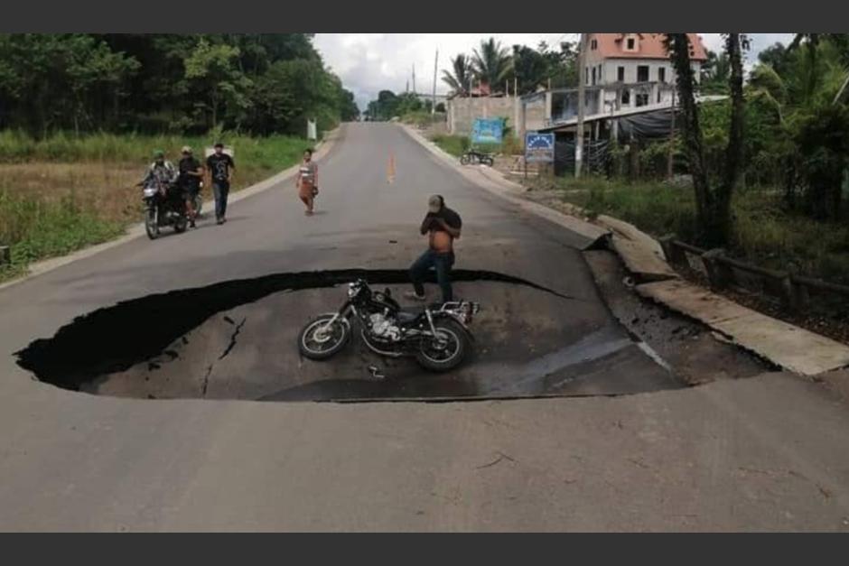El tramo fue supervisado por el mandatario en el 2020. (Foto: TV Ixcán)&nbsp;