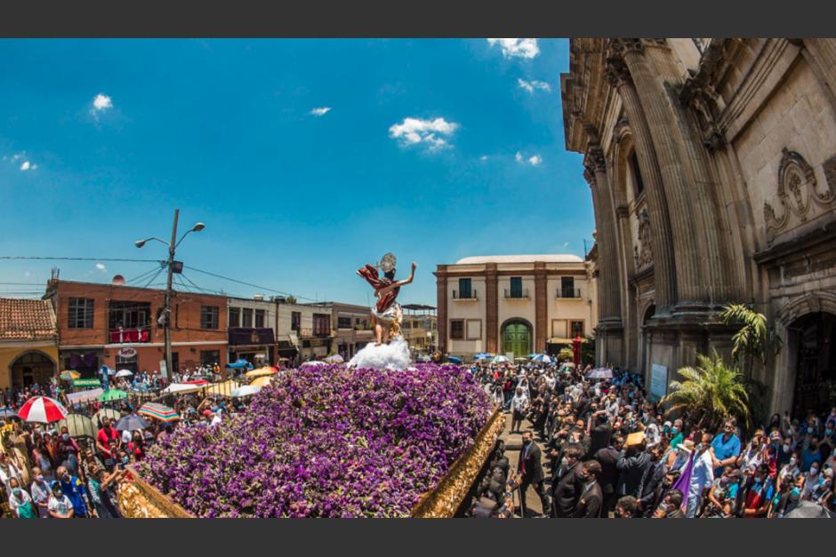 Los miembros de la banda de la procesi&oacute;n de Resurrecci&oacute;n disfrutan del momento. (Foto: La Merced)&nbsp;