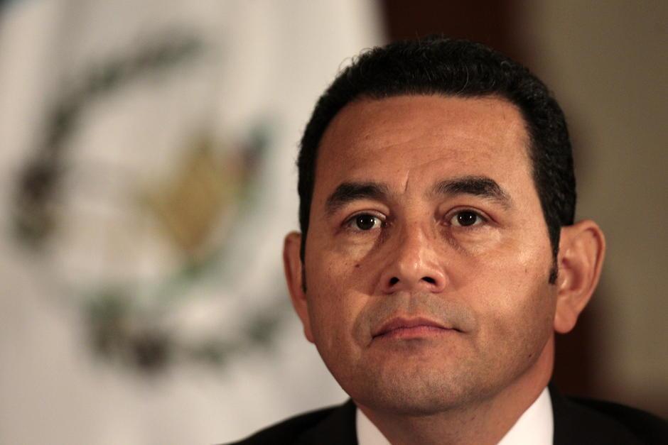 Jimmy Morales en una fotografía de archivo de su función como presidente. (Foto: archivo / Soy502) 