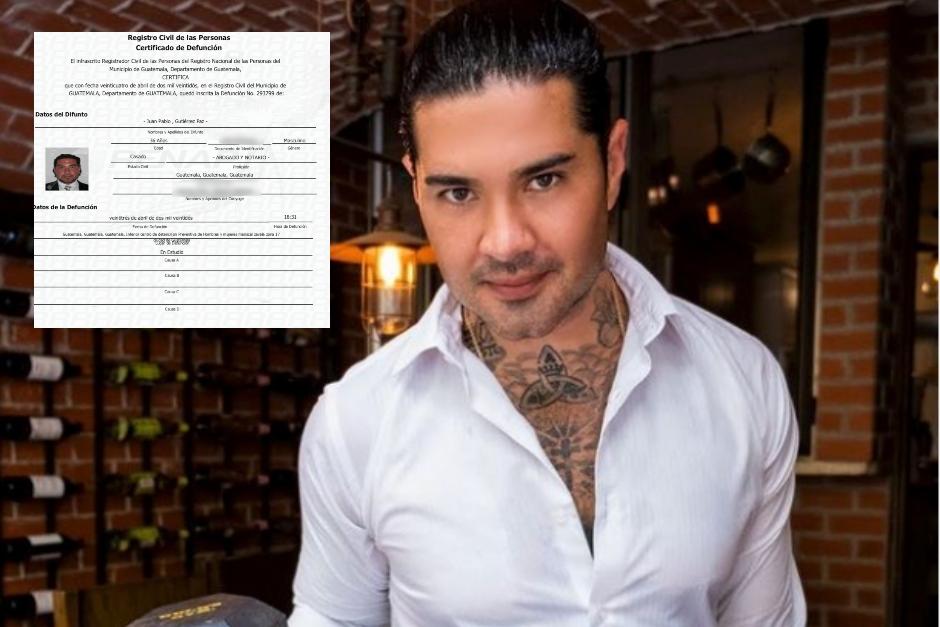 Soy502 obtuvo el certificado de defunci&oacute;n de Juan Pablo Guti&eacute;rrez Paz. (Fotos: Soy502 )&nbsp;