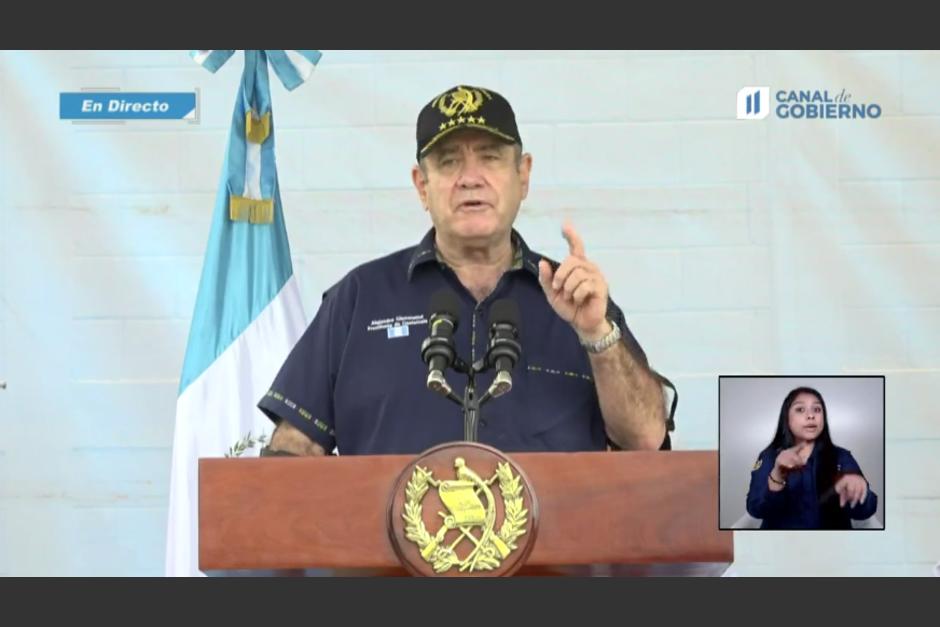 El presidente Alejandro Giammattei visitó el departamento de Jalapa. (Foto: Captura de pantalla)&nbsp;