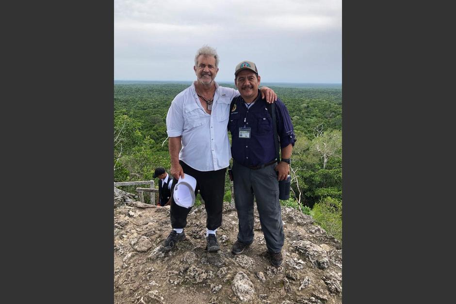 El actor y director de cine, Mel Gibson, visit&oacute; El Mirador en Pet&eacute;n. (Foto: Dinast&iacute;a Kan "El Mirador")
