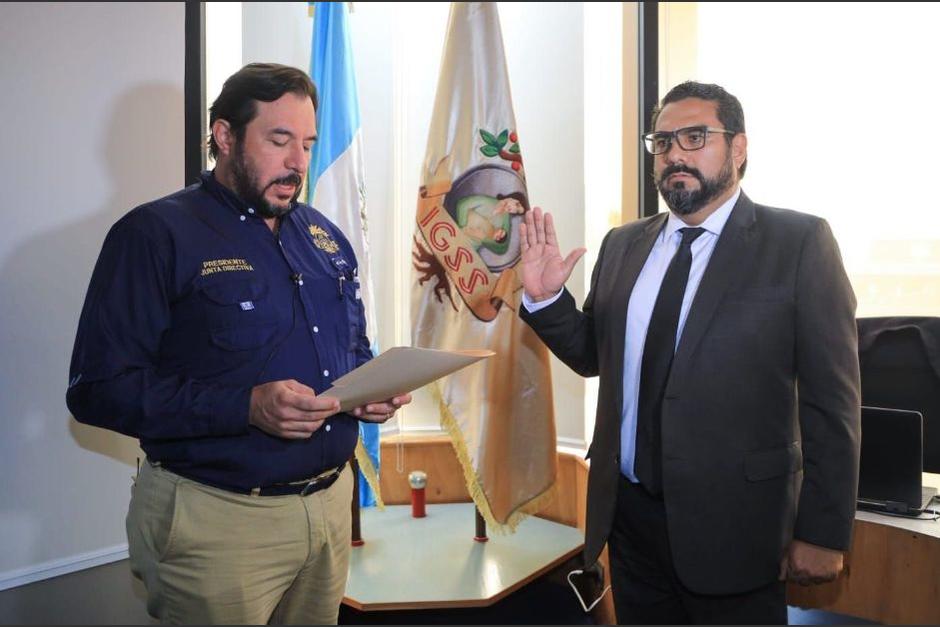 Edson Rivera asumi&oacute; como gerente del IGSS. (Foto: IGSS)