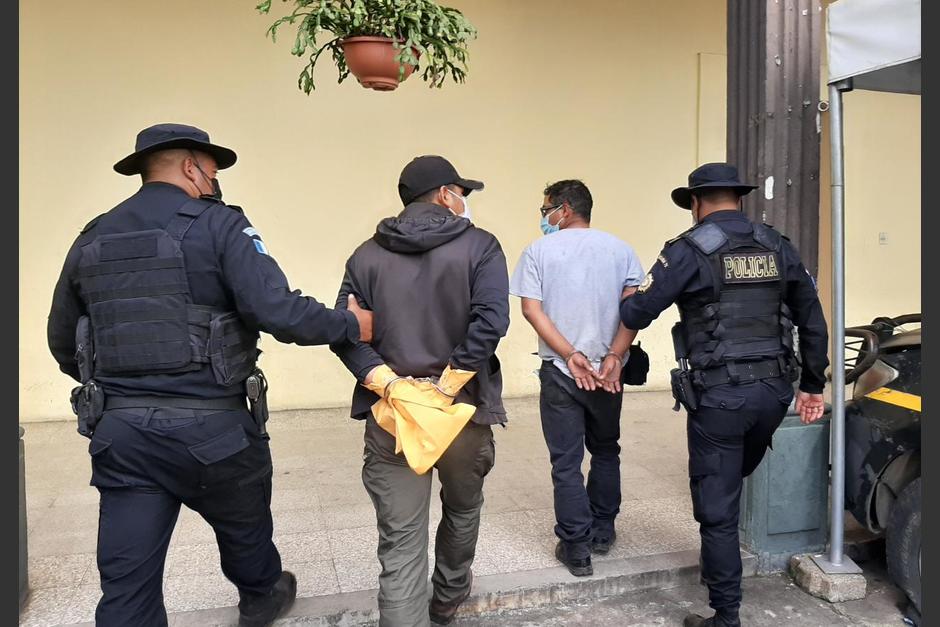 Cilen Gutiérrez y Juan Gimenez fueron capturados luego de disparar al aire tras los disturbios en Parramos. (Foto: PNC)
