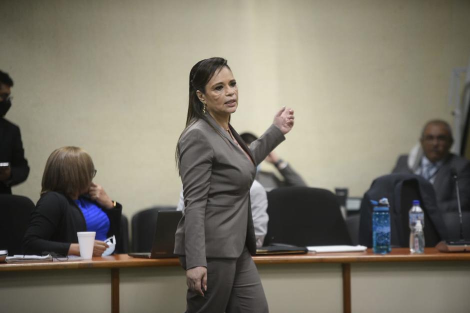 La exvicepresidenta Roxana Baldetti dio su declaración ante el Tribunal en el juicio por el caso La Línea. (Foto: Wilder López /Soy502)&nbsp;