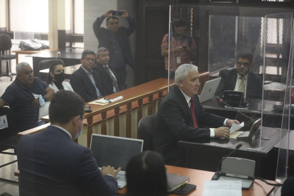 El expresidente Otto Pérez Molina pide al Tribunal que lo absuelva. (Foto: Wilder López /Soy502)