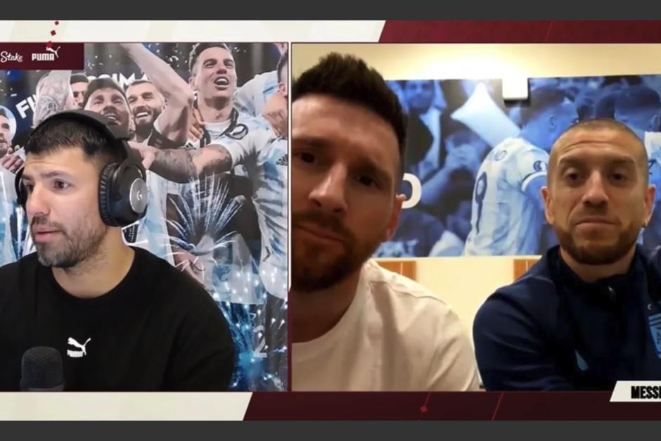 El reproche de Lionel Messi al Kun Ag&uuml;ero en Twitch: &ldquo;No es as&iacute; tampoco&rdquo;. (Foto: Captura de pantalla)