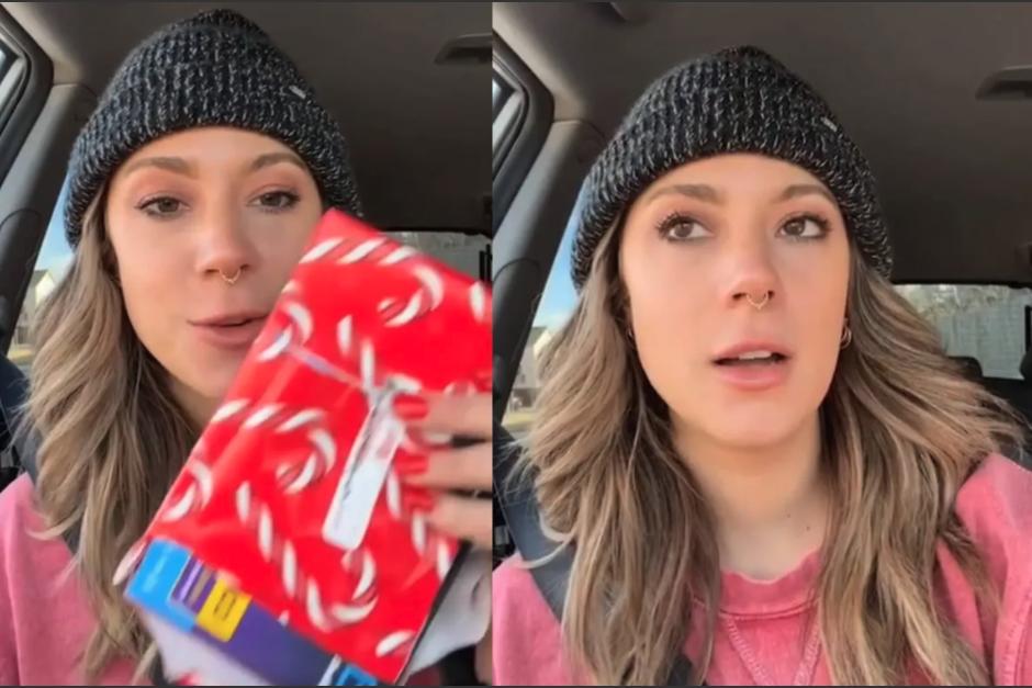 Una joven docente mostr&oacute; su indignaci&oacute;n por un regalo que recibi&oacute; de parte de su escuela. (Foto: Captura de video)