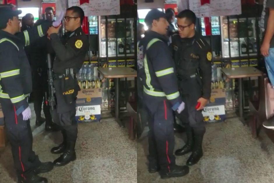 Un disputa se vivi&oacute; en una escena del crimen en Mixco. (Foto: Captura de video)