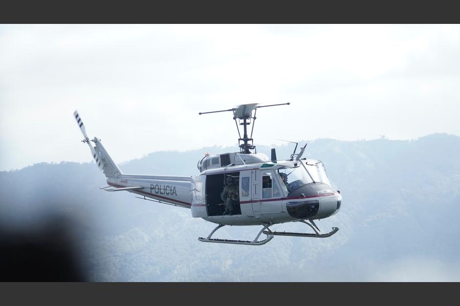 PNC realiza patrullajes aéreos en ciudad de Guatemala durante la mañana de este viernes 30 de diciembre.(Foto: PNC)