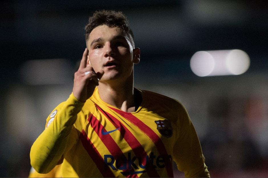 Ferran Jutglà marcó el gol que le dio el pase al Barcelona a los octavos de final de la Copa del Rey. (Foto: AFP)