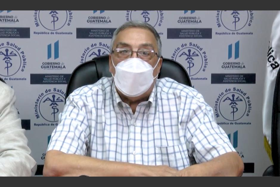 El ministro de Salud, Francisco Coma hizo un llamado a extremar medidas ante la llegada de Ómicron a Guatemala. (Foto: captura de video)