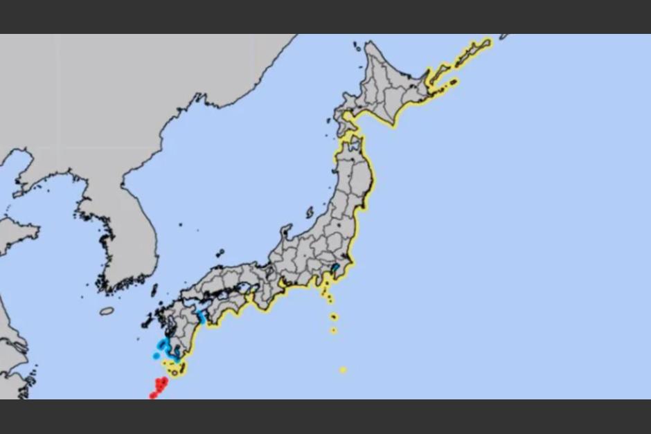Im&aacute;genes del servicio meteorol&oacute;gico de Jap&oacute;n de la alerta de tsunami tras la erupci&oacute;n en Tonga. (Foto: Japan Meteorological Agency)