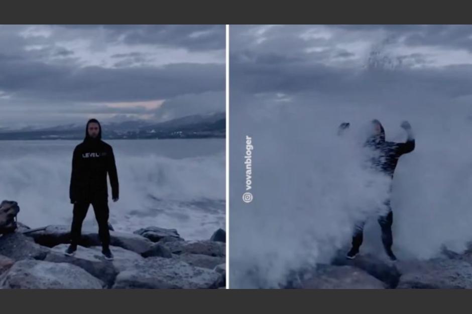 El influencer fue arrastrado por una ola cuando intentaba tomarse una fotografía extrema. (Foto: Instagram)&nbsp;