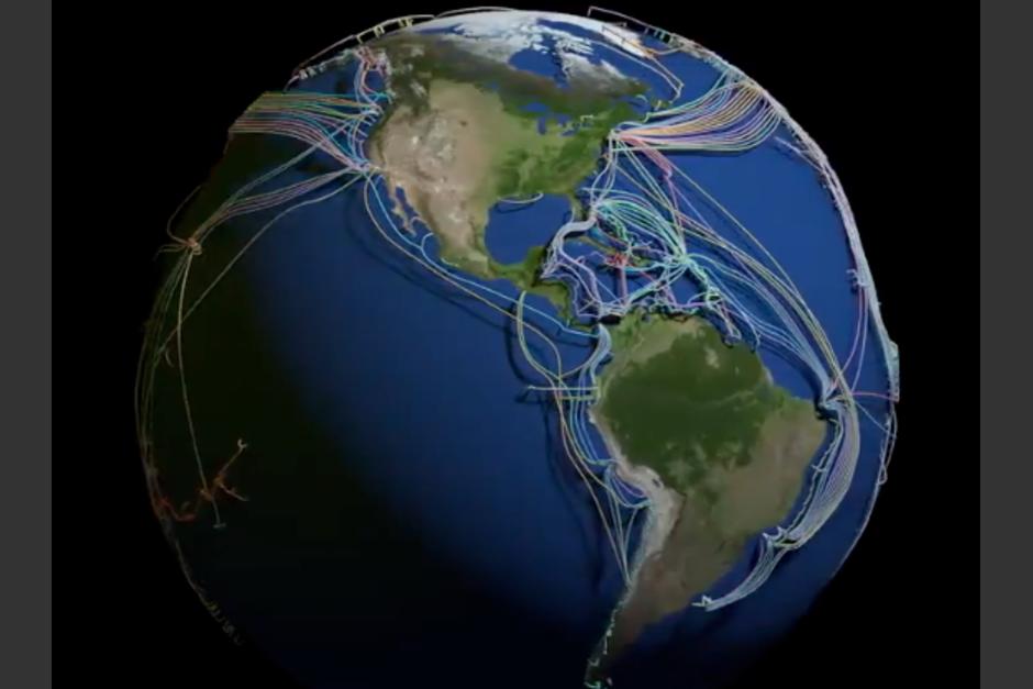 Los cables submarinos recorren todo el mundo. (Foto: captura de pantalla)