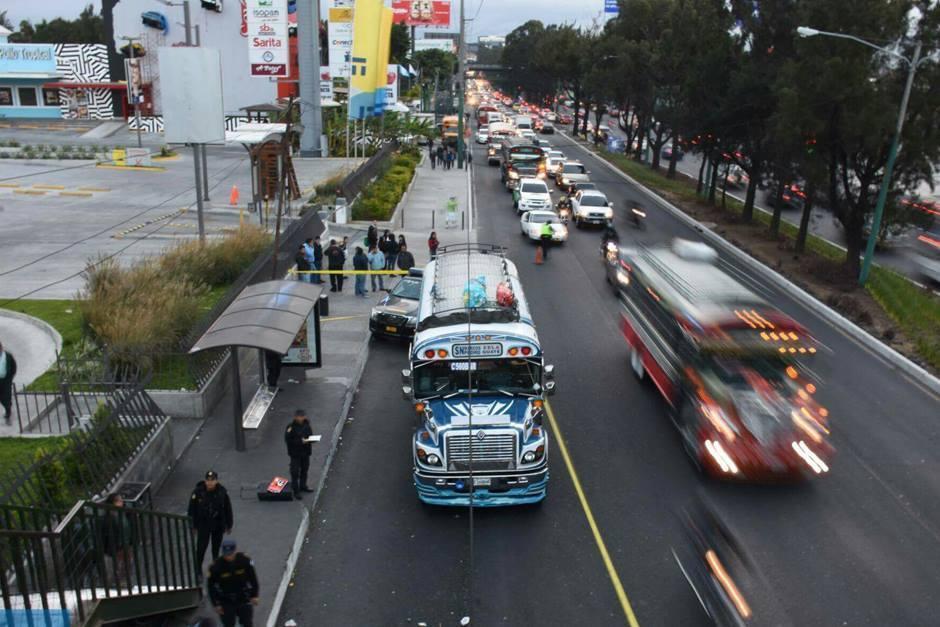 El incidente se produjo a finales de esta semana en la calzada Roosevelt. (Foto: Soy502)
