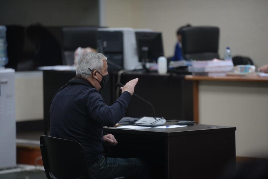 El expresidente Otto Pérez Molina declaró en el juicio del caso La Línea. (Foto: Wilder López/Soy502)&nbsp;