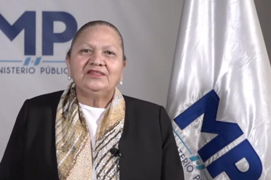 La fiscal general optó por emitir un mensaje para hablar sobre el señalamiento a Giammattei y José Luis Benito.&nbsp;