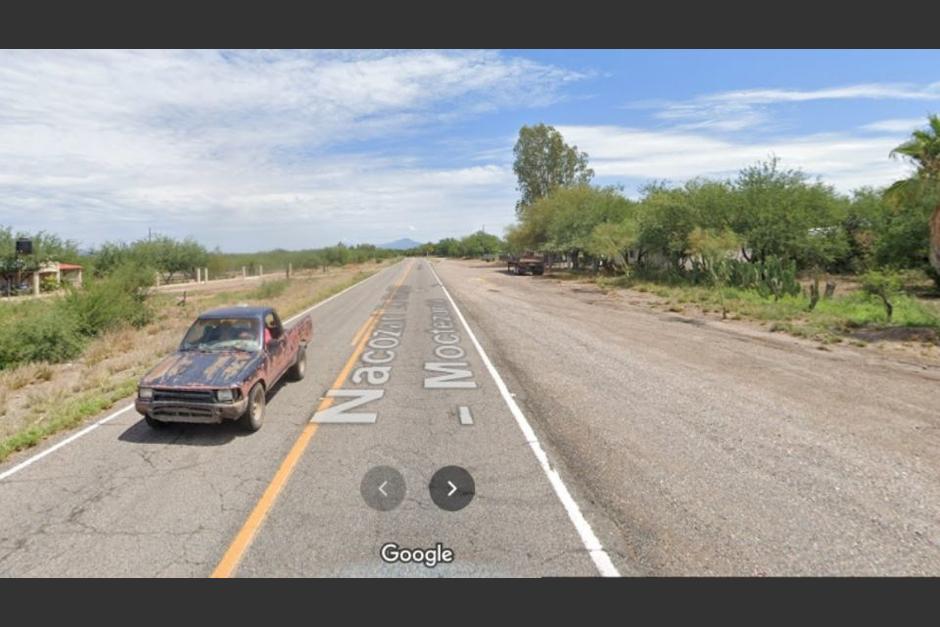 Google Maps capt&oacute; una "estremecedora" imagen en una carretera de Sonora, M&eacute;xico. (Foto: Google Maps)&nbsp;