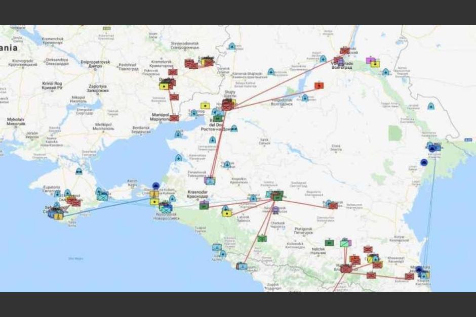El mapa fue dise&ntilde;ado para conocer los movimientos que realizar&aacute; el ej&eacute;rcito de Rusia en la frontera de Ucrania. (Foto: Omicrono)