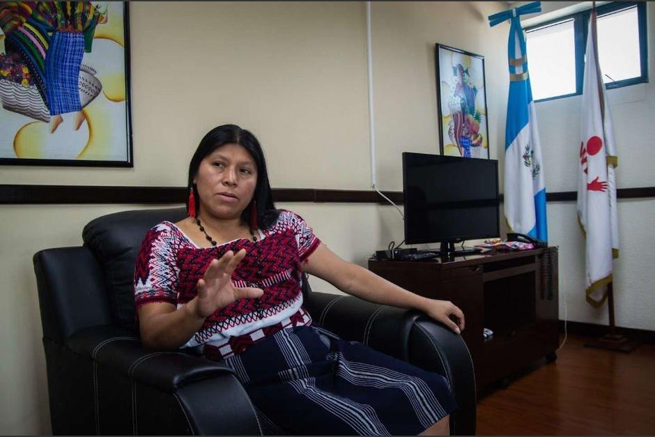 La diputada Sonia Gutiérrez, de Winaq, denunció acoso y espionaje en su contra. (Foto: Prensa Comunitaria)