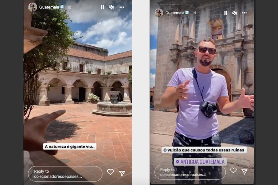 Los viajeros se muestran maravillados por Antigua Guatemala. (Foto: captura de pantalla)