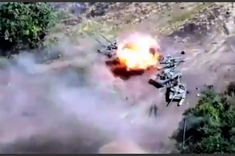Ucrania destruyó nueve tanques de guerra rusos en un impresionante ataque coordinado. (Foto: Captura de pantalla)