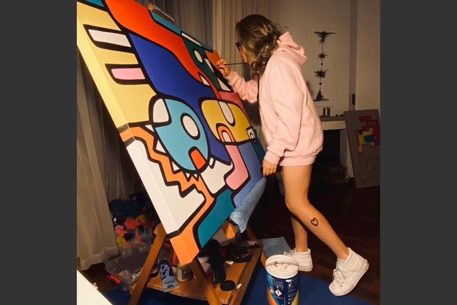 Milah deslumbró con sus piezas de arte en el "Jax Art" en Arabia Saudita. (Foto: Cortesía)&nbsp;