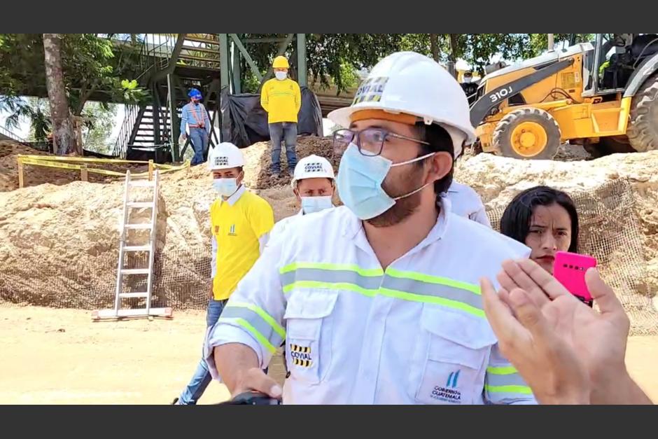 Un altercado se registró este jueves en el hundimiento del kilómetro 15 de la ruta al Pacífico, entre diputados y presuntos empleados de Covial. (Foto: captura de video)