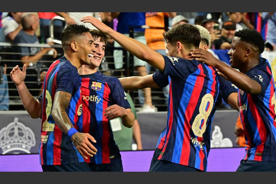 Con gol de Raphinha el Barcelona logr&oacute; llevarse el cl&aacute;sico amistoso en Las Vegas. (Foto: AFP)&nbsp;