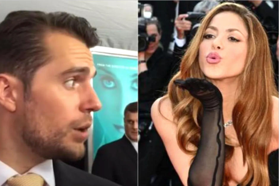 Shakira sigui&oacute; a Henry Cavill luego de su reacci&oacute;n al verla en una alfombra roja. (Fotos Oficial y AFP)&nbsp;