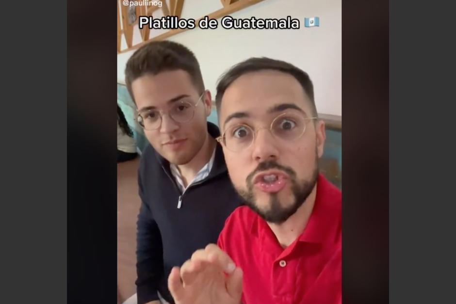 El reconocido tiktoker "Paulino G" degust&oacute; tres platillos guatemaltecos. (Foto: Tiktok)