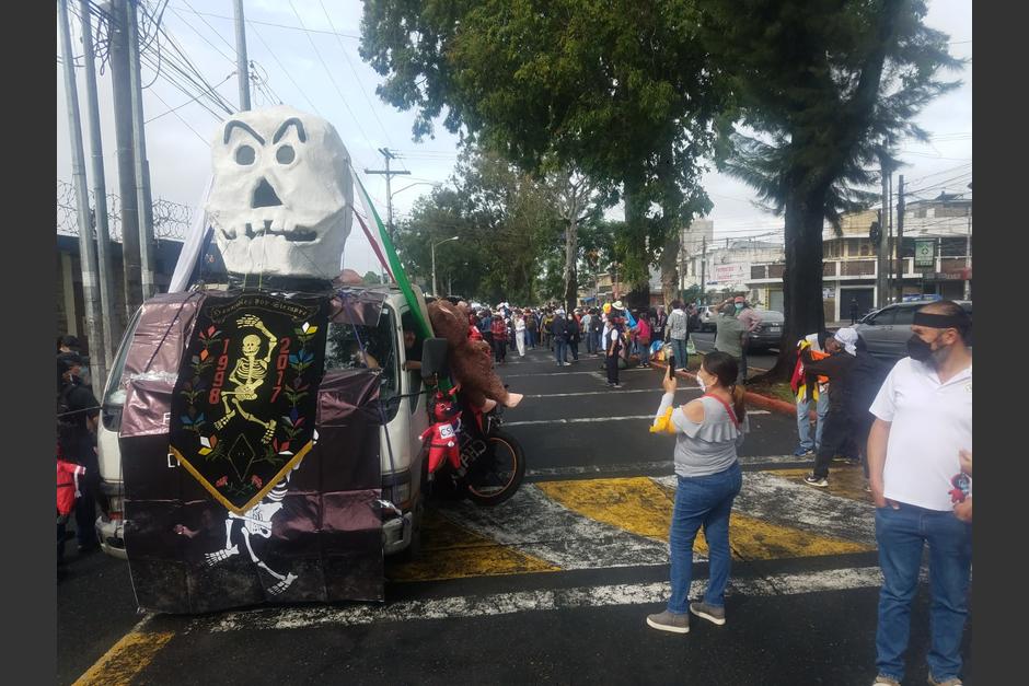 Estudiantes de la USAC realizan una huelga extraordinaria en contra de la elección del rector. (Foto: Jessica Gramajo/Soy502)