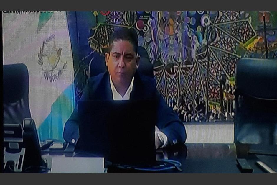 Juan Carlos Monzón declara por videoconferencia. (Foto: Cortesía)
